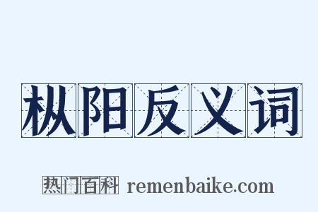 枞阳反义词是什么意思的图片